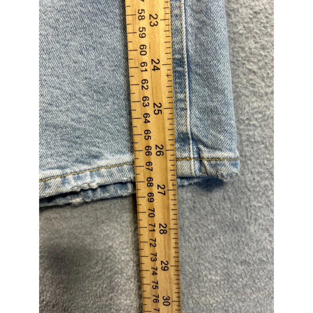 AGOLDE High Rise Straight Leg Jeans Womens Size 25 Light Wash Blue Premium Denim